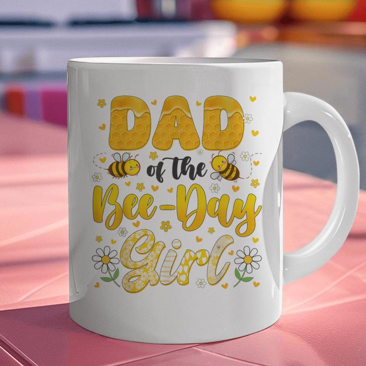 Dad Of The Bee Day Girl Flower Birthday Family Matching Graphic Print Coffee Mug