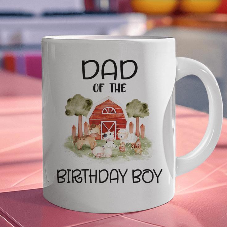 Dad Of The Birthday For Boy Barnyard Farm Animals Party Graphic Print Coffee Mug Dad Of The Birthday For Boy Barnyard Farm Animals Party Graphic Print Coffee Mug