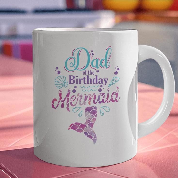 Dad Of The Birthday Mermaid Birthday Party Mermaid Dad Graphic Print Coffee Mug