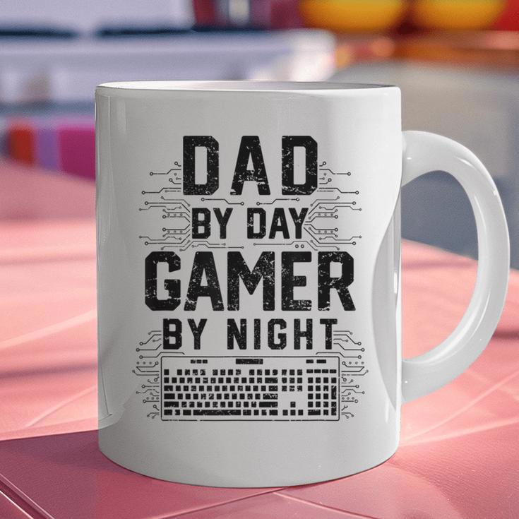 Dad By Day Gamer By Night Father's Day Gaming Graphic Print Coffee Mug