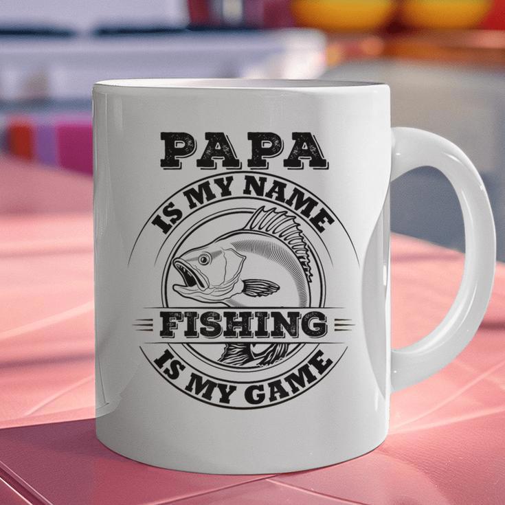 Dad Is My Name Fishing Is My Game Loves Fishing Graphic Print Coffee Mug