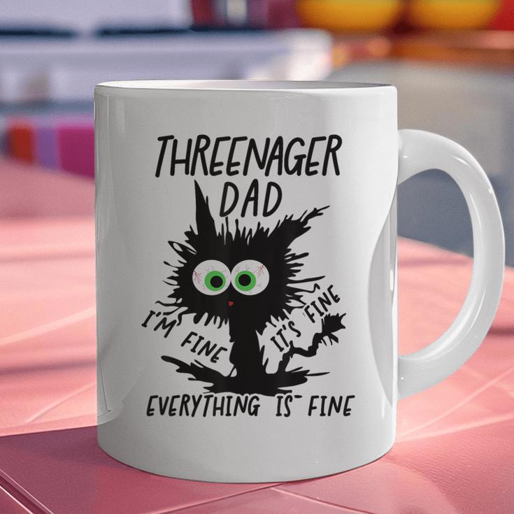 Dad Threenager Dad Daddy Of A Threenager Graphic Print Coffee Mug