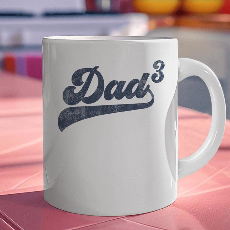 Dad3 Dad Cubed Father Of Three Daddy 3 Third Time Dad Graphic Print Coffee Mug