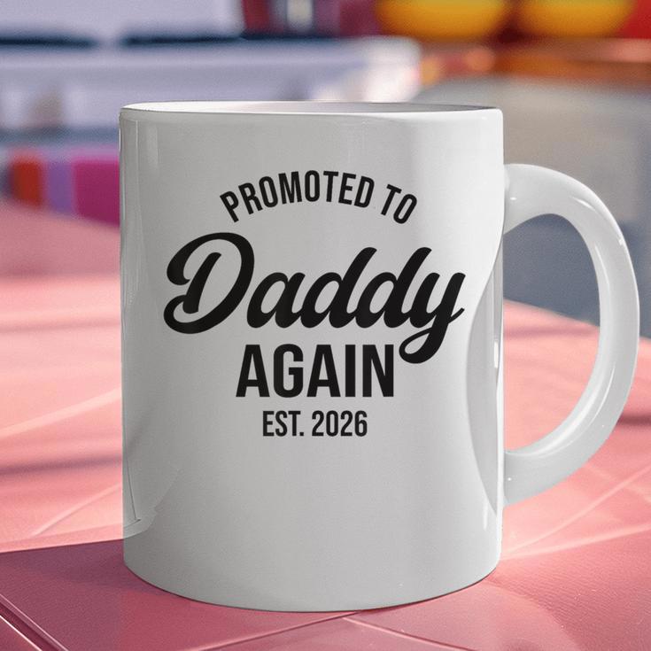 Daddy Again 2026 Promoted To Daddy Again 2026 Dad Again Graphic Print Coffee Mug