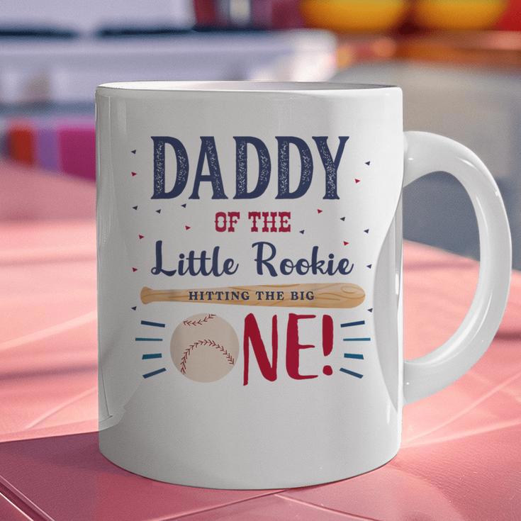 Daddy Dad First Birthday Little Rookie Baseball The Big One Graphic Print Coffee Mug