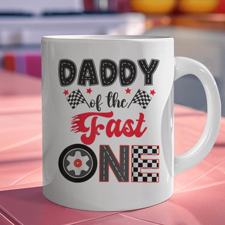 Daddy Of The Fast One Car Racing Dad 1St Birthday Boy Graphic Print Coffee Mug