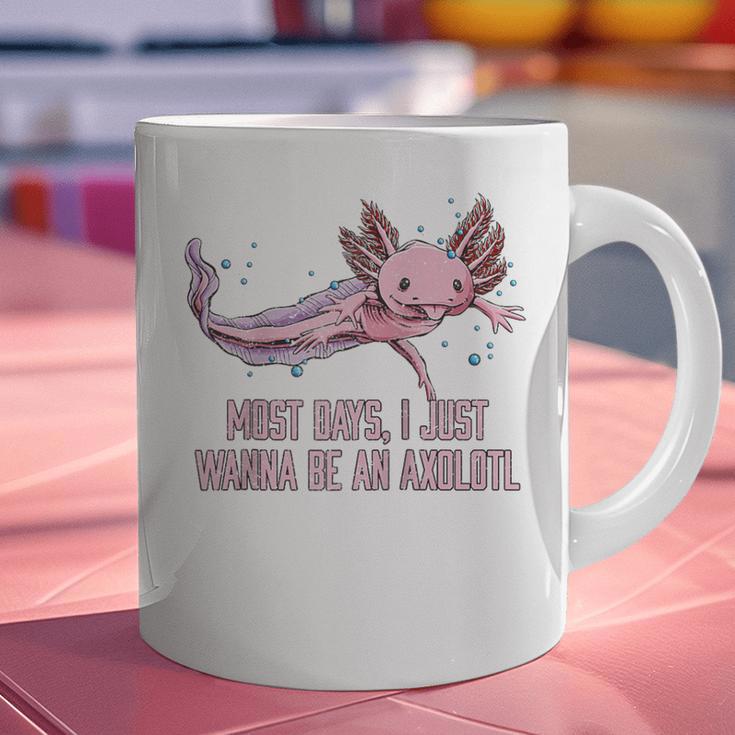 Most Days I Just Wanna Be An Axolotl Salamander Introvert Raglan Baseball Tee Graphic Print Coffee Mug
