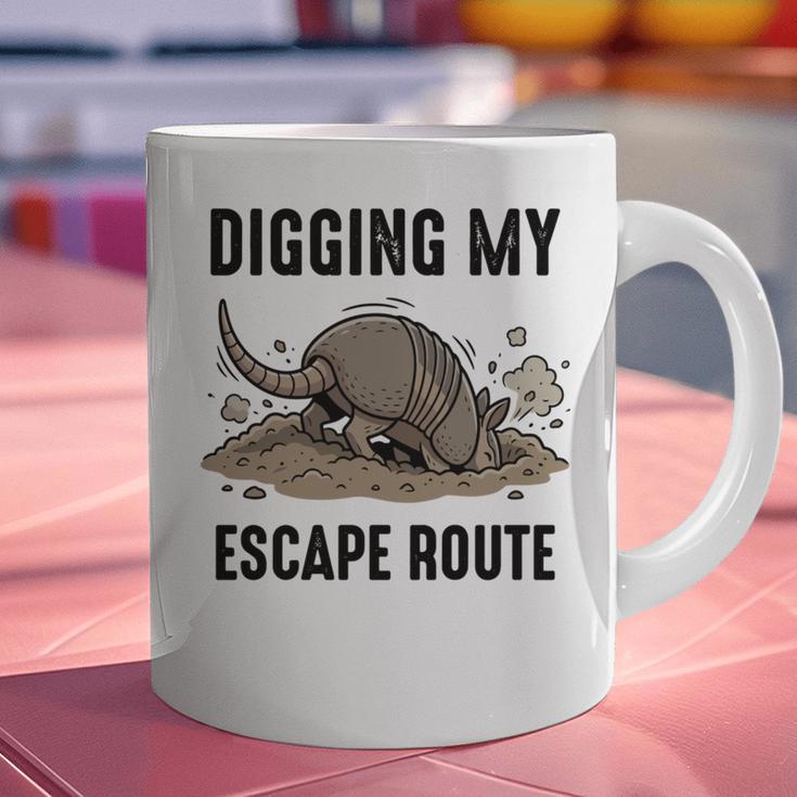 Digging My Escape Route Armadillo Introvert Humor Graphic Print Coffee Mug Digging My Escape Route Armadillo Introvert Humor Graphic Print Coffee Mug