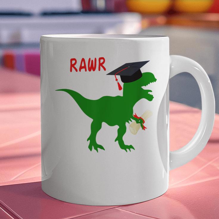 Dinosaur Rawr Diploma Graduate Graduation Graphic Print Coffee Mug