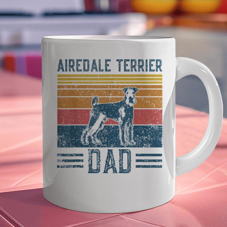 Dog Airedale Terrier Dad Vintage Airedale Terrier Dad Graphic Print Coffee Mug