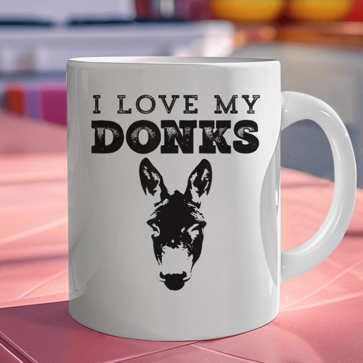 Donkey Mom Or Dad I Love My Donks Farmer Graphic Print Coffee Mug