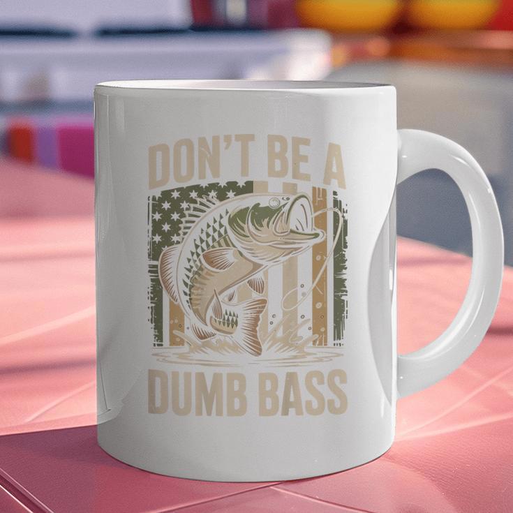 Don't Be A Dumb Bass Fish Camo American Flag Dad Jokes Graphic Print Coffee Mug Don't Be A Dumb Bass Fish Camo American Flag Dad Jokes Graphic Print Coffee Mug