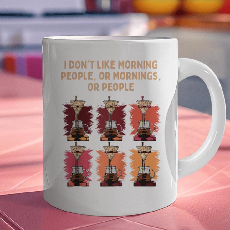 I Dont Like Morning People Introvert Coffee Lover Antisocial Raglan Baseball Tee Graphic Print Coffee Mug