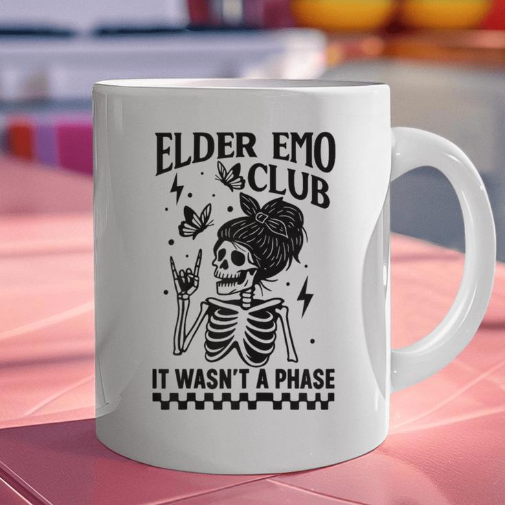 Elder Emo Club Skeleton Nostalgia It Wasn't a Phase Mom Graphic Print Coffee Mug Elder Emo Club Skeleton Nostalgia It Wasn't a Phase Mom Graphic Print Coffee Mug