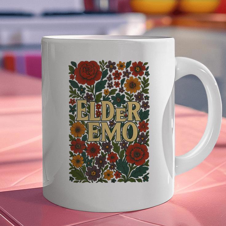 Elder Emo Floral Gothic Vintage Nostalgia Graphic Print Coffee Mug