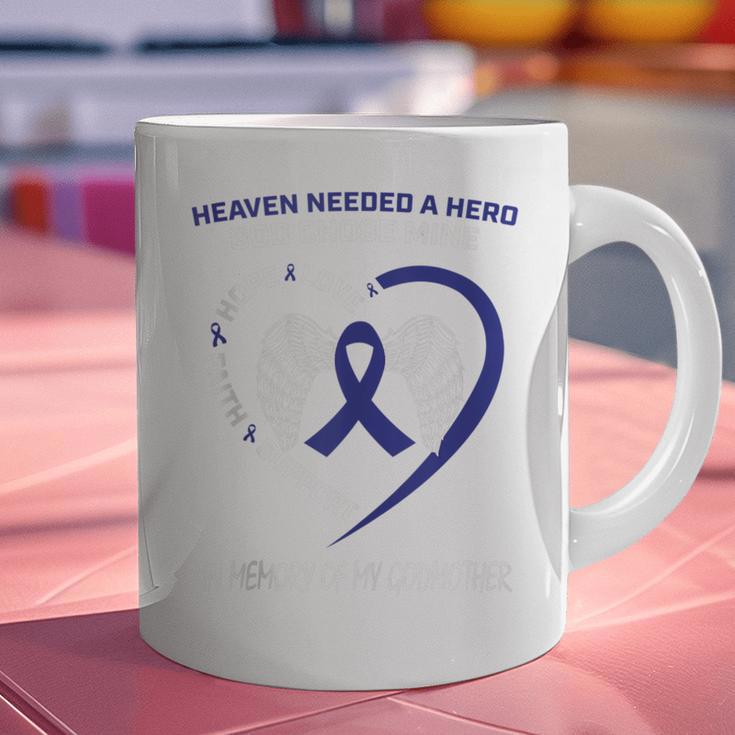 Faith Blue In Memory Of My Godmother Colon Cancer Awareness Graphic Print Coffee Mug Faith Blue In Memory Of My Godmother Colon Cancer Awareness Graphic Print Coffee Mug