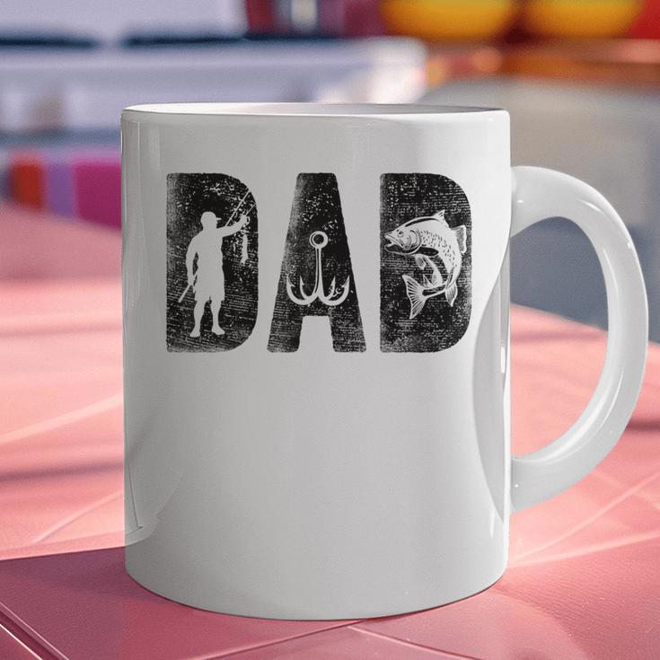 Fishing Dad Birthday Classic Bold Font Fish Daddy Graphic Print Coffee Mug