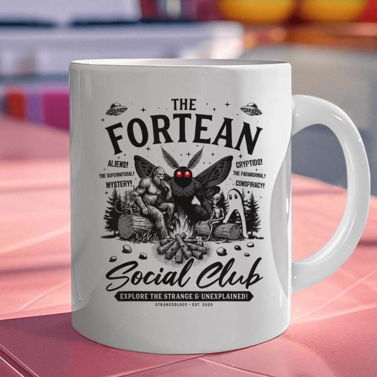 Fortean Social Club Bigfoot Mothman Alien Cryptid Introvert Graphic Print Coffee Mug