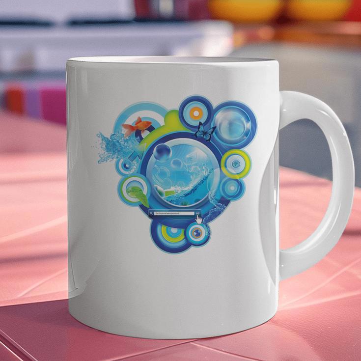 Frutiger Aero Metro Abstract Maximalism 2000s Nostalgia Premium Tri-Blend Graphic Print Coffee Mug