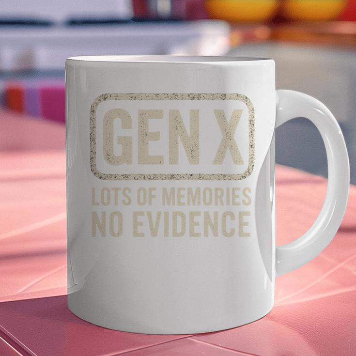 Gen X Lots Of Memories No Evidence Retro Nostalgia Graphic Print Coffee Mug