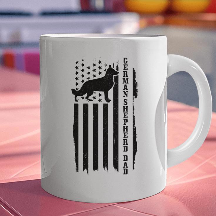 German Shepherd Dad Vintage Flag Patriotic Dog Graphic Print Coffee Mug