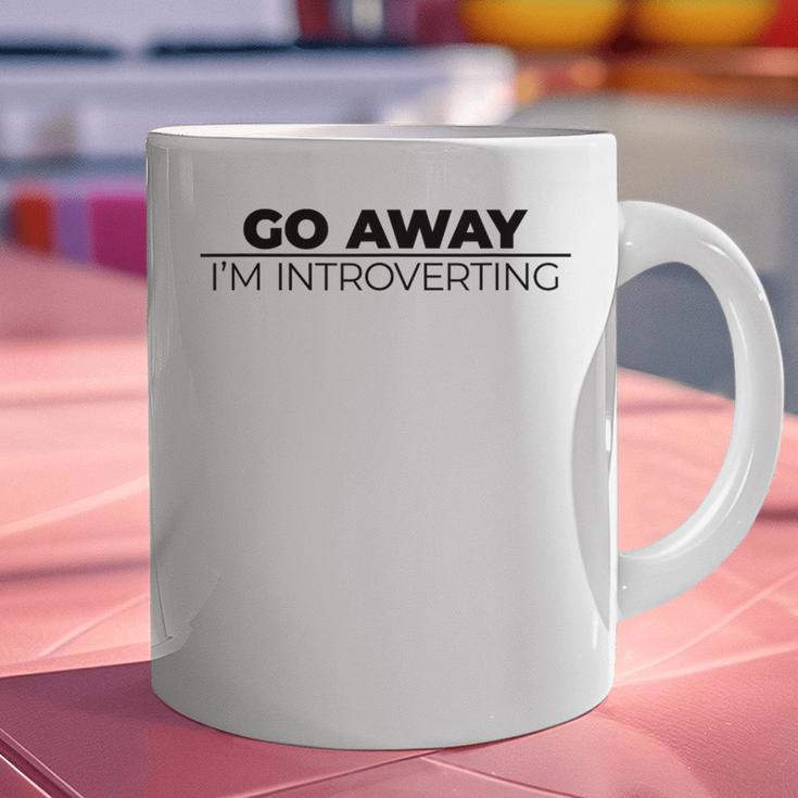 Go Away I'm Introverting Graphic Print Coffee Mug Go Away I'm Introverting Graphic Print Coffee Mug