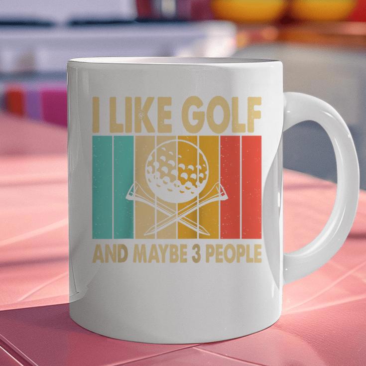 I Like Golf And Maybe 3 People Introvert Raglan Baseball Tee Graphic Print Coffee Mug