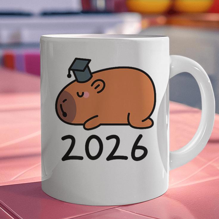 Grad Class Of 2026 Capybara Graduation Graduated Kids Graphic Print Coffee Mug