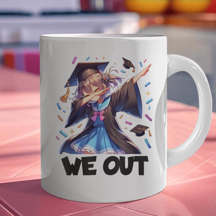 We Out Graduate Dabbing Anime Girl Grad Graduation Graphic Print Coffee Mug