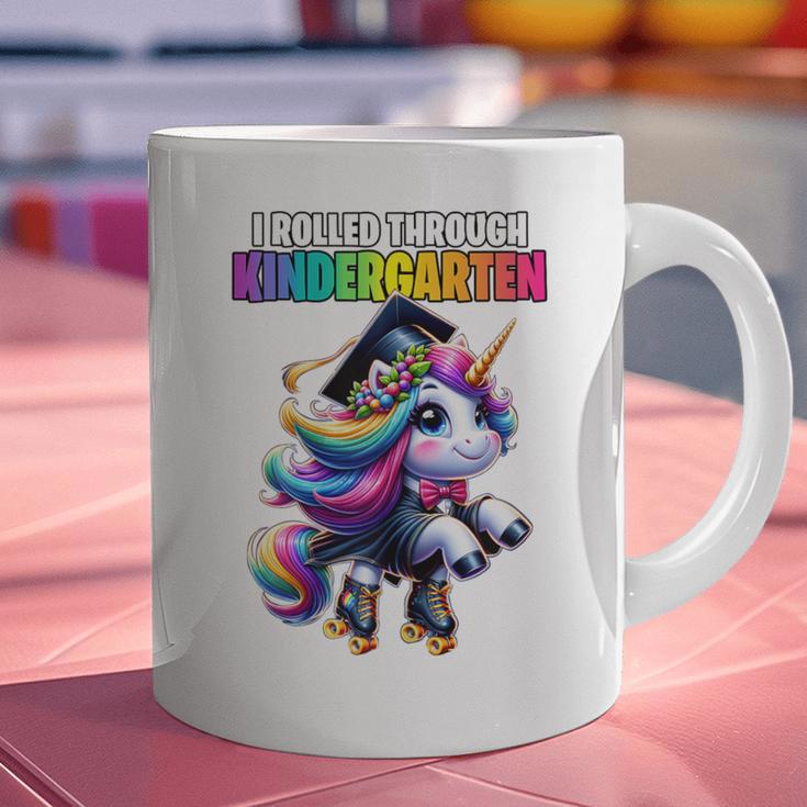 Graduation Kindergarten Unicorn Roller Skate Girls Grad Graphic Print Coffee Mug