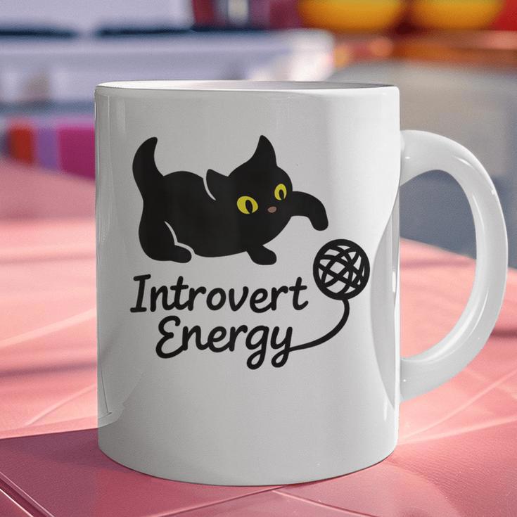Introvert Energy Cat Love Cat Meme Graphic Print Coffee Mug Introvert Energy Cat Love Cat Meme Graphic Print Coffee Mug