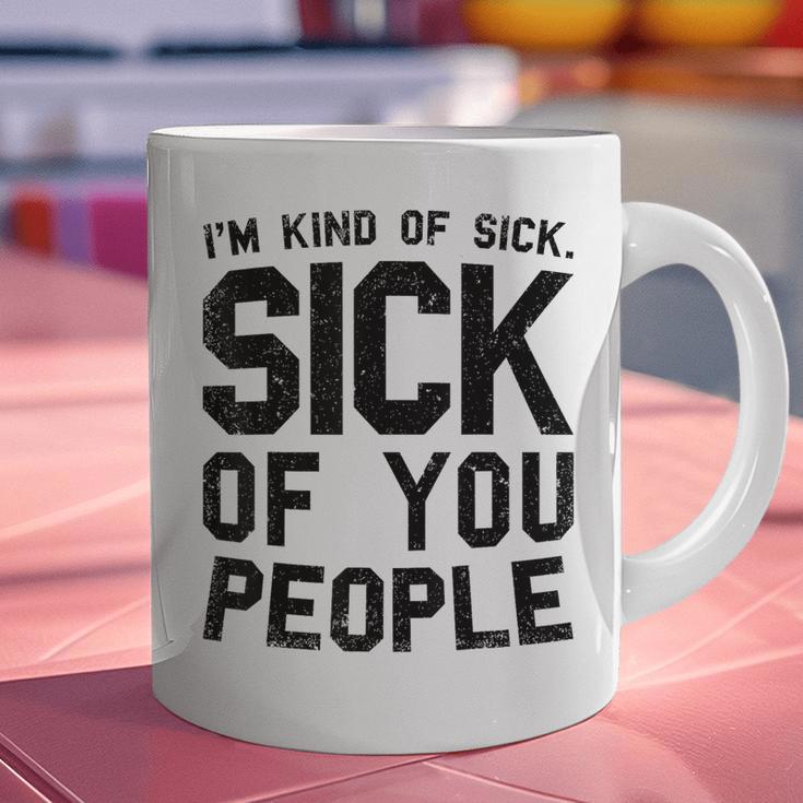 Introvert Men Women Sarcastic Saying Sick Of People Graphic Print Coffee Mug
