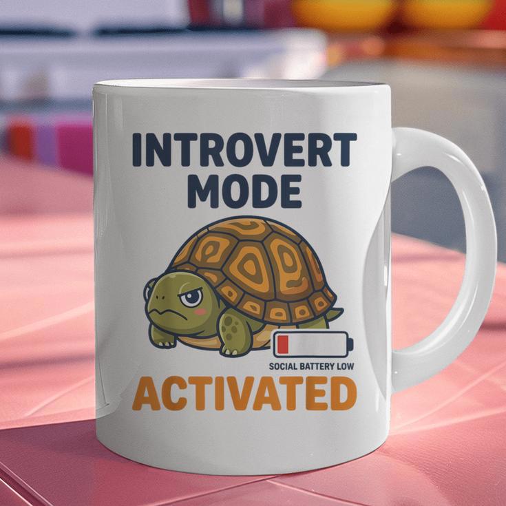 Introvert Mode Activated Low Social Battery Box Turtle Graphic Print Coffee Mug Introvert Mode Activated Low Social Battery Box Turtle Graphic Print Coffee Mug