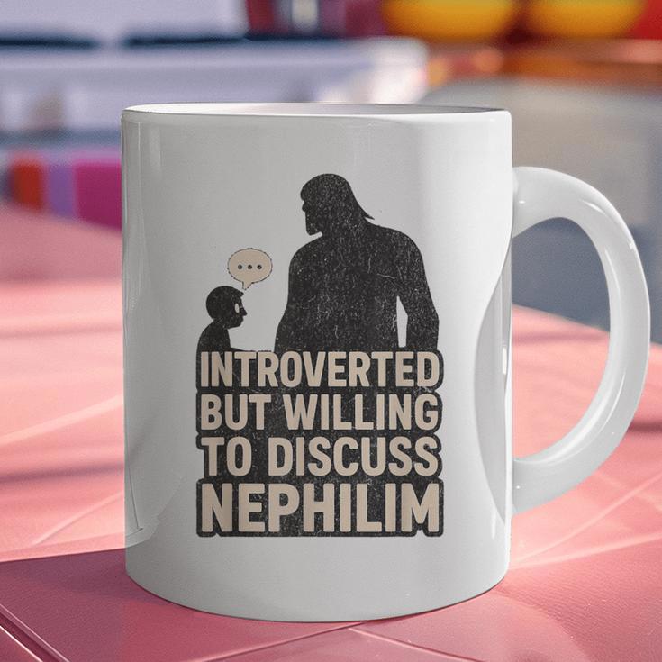 Introverted But Willing To Discuss Nephilim Tee Graphic Print Coffee Mug