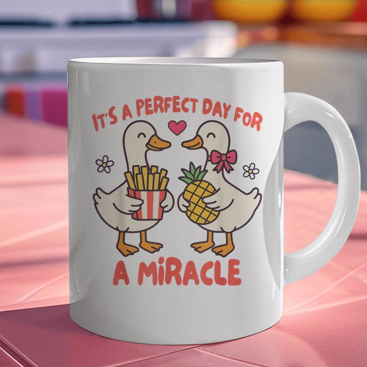 IVF Mom Dad Embryo Transfer Day It's A Day For A Miracle Graphic Print Coffee Mug