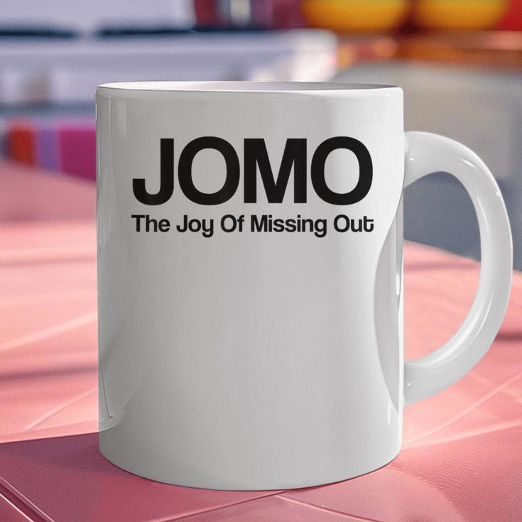 JOMO Joy Of Missing Out Fomo Fear Cozy Introvert Joke Graphic Print Coffee Mug