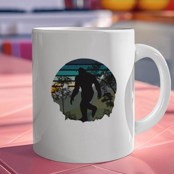 Just Me And My Yeti Retro Sunset Mountain Hiking Introvert Graphic Print Coffee Mug