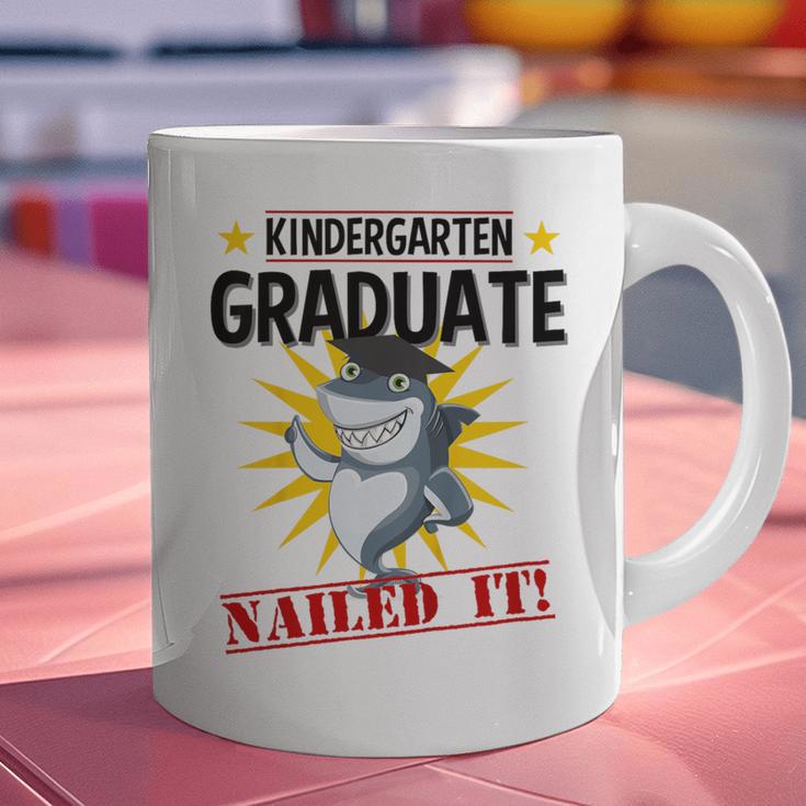 Kids Kindergarten Nailed It Shirt 2019 Shark Graduation Tee Graphic Print Coffee Mug