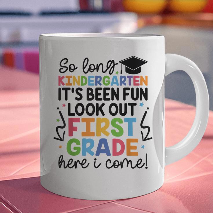 Kindergarten Graduation Graduate 1st Grade Here I Come Kids Graphic Print Coffee Mug
