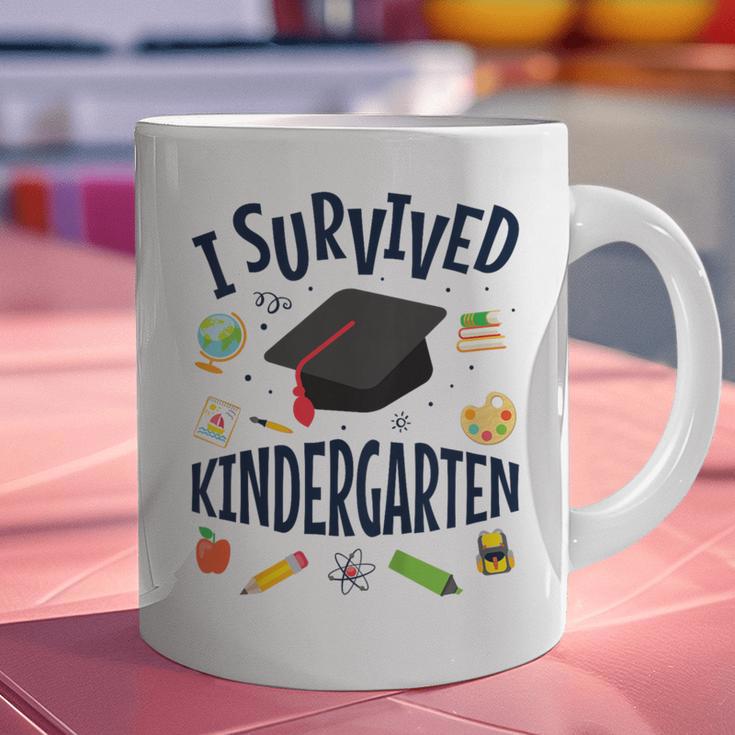 Kindergarten Graduation Shirt I Survived Kindergarten Graphic Print Coffee Mug