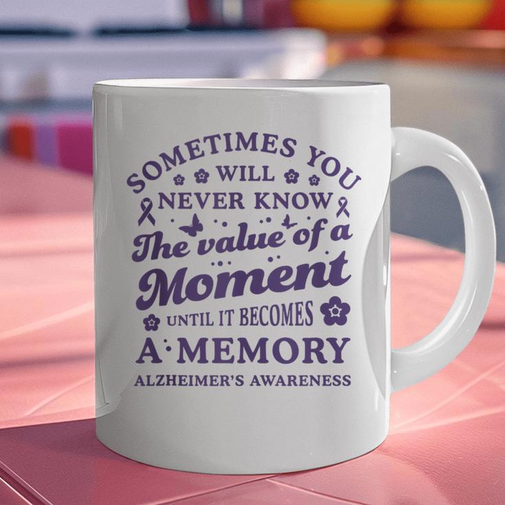 Know The Value Of A Moment Memory Alzheimer's Awareness Day Graphic Print Coffee Mug Know The Value Of A Moment Memory Alzheimer's Awareness Day Graphic Print Coffee Mug