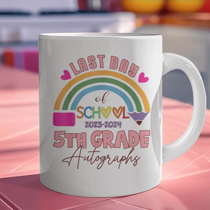 Last Day Of School Autograph 5th Grade Graduation Boys Girls Graphic Print Coffee Mug