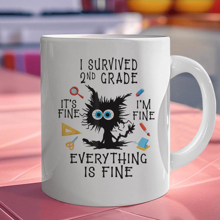 Last Day Of School Student Graduation I Survived 2nd Grade Graphic Print Coffee Mug