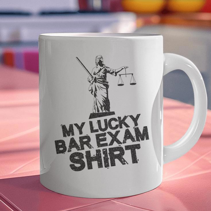 Law School Graduation My Lucky Bar Exam Shirt Lawyer Graphic Print Coffee Mug
