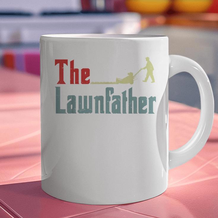 Lawn Mowing Lawnfather Dad Lawn Mower Gardening Graphic Print Coffee Mug