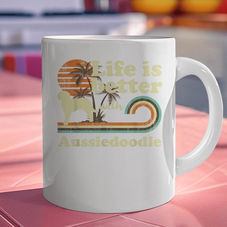 Life Better Aussiedoodle Vintage Dog Mom Dad Graphic Print Coffee Mug Life Better Aussiedoodle Vintage Dog Mom Dad Graphic Print Coffee Mug
