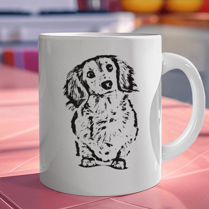Long Hair Dachshund Lover Doxie Mom Dad Cute Wiener Dog Small Graphic Print Coffee Mug Long Hair Dachshund Lover Doxie Mom Dad Cute Wiener Dog Small Graphic Print Coffee Mug