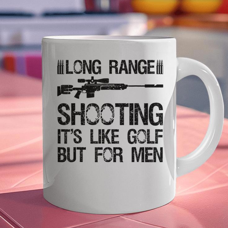 Long Range Shooting It's Like Golf But For Men Dad Men Graphic Print Coffee Mug