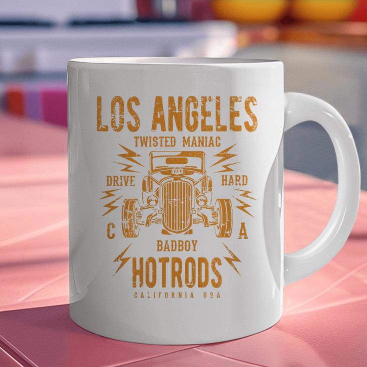 Los Angeles Hotrods Automotive Nostalgia Distressed Premium Tri-Blend Graphic Print Coffee Mug Los Angeles Hotrods Automotive Nostalgia Distressed Premium Tri-Blend Graphic Print Coffee Mug
