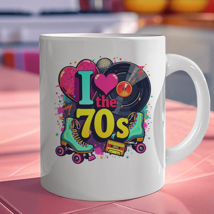 I Love The 70s Vintage Cassette Roller Vinyl Nostalgia 70s Premium Tri-Blend Graphic Print Coffee Mug I Love The 70s Vintage Cassette Roller Vinyl Nostalgia 70s Premium Tri-Blend Graphic Print Coffee Mug